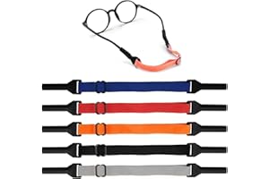 5 Pcs/5 Colors Adjustable Glasses Strap, Universal Eyeglasses Strap Silicone Sunglasses Holder Strap, LIAMGUS Colorful Elastic Glasses Non-slip Rope, Eye Glasses String Holder Retainers, for Men Women
