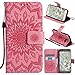 Produktbild Galaxy S7 Ledertasche, ZXK CO Mandala PU Ledertasche Flip Wallet Case Cover für Samsung Galaxy S7 Leder Hülle Schutzhülle Brieftasche im Bookstyle mit Karten Slots Standfunktion und Magnetverschluß-Rosa