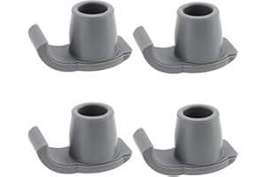 SG Store Skier mit 25 mm ID-Hülsen, graue Schlitten-Gummimatten, kompatibel mit Gehhilfe, Mobilitätshilfe, Gehstock, 4 Stück