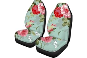 TOADDMOS Vintage Chinese Ink Painting Floral Universal Car Seat Covers Breathable Vehicle Front Bucket Seat Protector for Most Car,SUV,Truck,Sedan or Van -Pack of 2