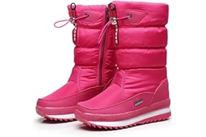 DYHQQ Winter-Schneestiefel für Damen,Bequeme Outdoor-Dicke Plüsch-wasserdichte, rutschfeste, pelzgefütterte Frosty-Schneestiefel