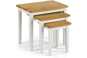 Julian Bowen Cleo Nest of Tables, White/Oak