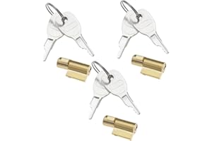 Lguaquanx 3 Stück Anhängerschlösser mit 6 Schlüsseln, Steckschloss für Anhängerkupplung, kompatibel mit für Erde, Daxara, Maypole und Anderen Anhänger, Anhängerkupplung Kupplungsschloss