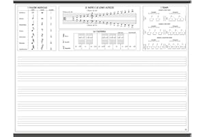 BELLETTI LAVAGNA PENTAGRAMMATA 80X120, TAVOLO DA SCRIVANIA, BIANCO