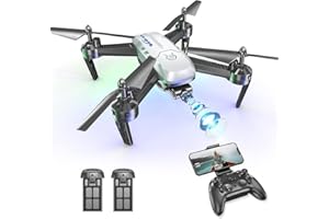 Wipkviey T6 Drone con Telecamera 1080P HD FPV-Droni Professionale per Bambini e Principianti, Con Video WiFi Live Quadcopter RC con 2 Batterie 30 Mins, Giocattolo per Ragazze e Ragazzi