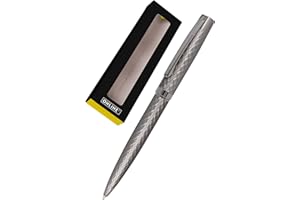 Online stylo à bille Eleganza Diamond │ stylo-bille en métal │ stylo à bille rétractable en coffret cadeau │ recharge remplaçable │ encre noire │ étui exclusif, cadeau parfait, couleur titan