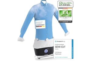 ‎CLEANMAXX CLEANmaxx automatischer Hemdenbügler PRO STEAM mit Dampffunktion & Touchdisplay | Bügelgerät für Hemden & Blusen | reduziert Gerüche, desinfiziert, glättet, trocknet & frischt auf