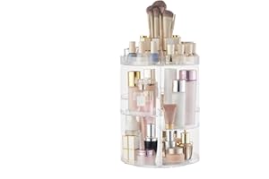 SUNFICON Rotating Makeup Organiser, Crystal Clear
