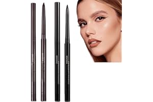 XUNZHI Black Brown Gel Eyeliner for Older Women,Eyeliner Pencils,Dark Brown Waterproof Eyeli/ner Pencil,Waterproof Smudge-Proof Retractable Ey/e Liner Pencil,Long-Lasting Eye Liners,Matte Smooth Eyelin/er
