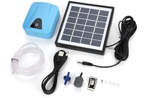 EJOYOUS Aérateur de Bassin Solaire Professionnel, Pompe à Oxygène Pompe à Air de Bassin Pompe à Air à énergie Solaire Aérateur à énergie Solaire pour Aquariums D'aération de Bassin de Jardin 2L / Min