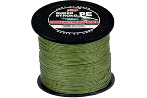 SXSHUN 500M PE Fil de pêche Tressé Super 4 brins Tressée Ligne de Pêche en Polyéthylène Ultra Résistants