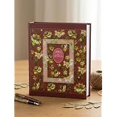Rabsev RS4 Fotoğraf Alb&uuml;m&uuml; 10x15cm 200 Fotoğraf Kapasiteli Bordo Renkli &Ccedil;i&ccedil;ek Desenli Anı Alb&uuml;m&uuml;