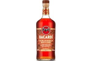 BACARDI BACARDÍ Caribbean Spiced, 40% vol., 70cl / 700ml, Premium Blend of Aged Rum, Spices, Coconut and Pineapple, Ideal for Making Tropical Cocktails