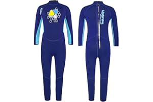 LayaTone Kids Wetsuit for Boys Girls 3/2mm Neoprene Thermal Swimsuit One Piece Wetsuit for Swimming Surfing Diving Snorkeling Kayaking