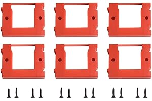 URPIZY Batterie Halterung Wandmontage Für Einhell Für Power Für X-Change 18V Akku Aufbewahrung Organizer Werkzeughalter Werkstatt Batteriehalter Wandhalterung ABS Material 6 Stück Rot