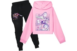Rzfbeeok Kids Pop Singer Tracksuits Boys Girls Movie Star Short Hoodie and Jogging Pants 2pcs Sets 3-13Years
