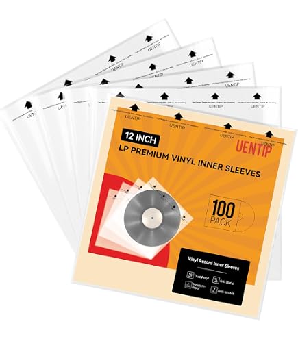 THAKKER Manicotti Interni Per Dischi In Vinile - 50 Buste Antistatiche HDPE 40µm Per LP 12' E Maxi - Foto 7