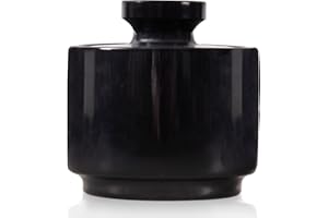 MARBLOUS KRAFTS Elegante distributore di zucchero in marmo da 99,2 g, contenitore per sale e decorazioni in marmo, 7,6 x 7,6 cm, decorazione da cucina e sale e pepe, dispenser di sale (nero)