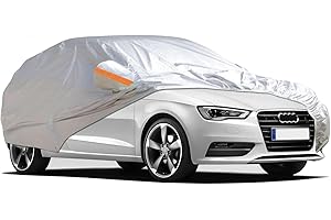 RASHION Autoabdeckung Wasserdicht Passend für Peugeot 2008 Ford Focus Audi A3, Atmungsaktiv Vollgarage Autoplane Auto Abdeckplane Abdeckung