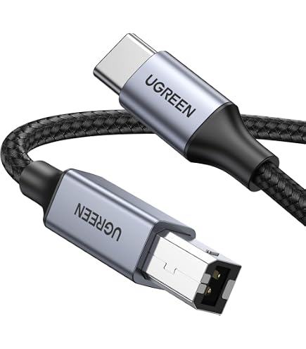 SinLoon USB-C-Druckerkabel 2er-Pack – 0,3 M Rechtwinklig, USB-B Auf USB-C Für Drucker & Scanner