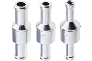 Be In Your Mind 3PCS Inline One-Way Non-Return Check Valve 6mm 8mm 10mm Aluminum Valve for Petrol Water Pipe Biodiesel Coolant Water Pressure Pump Accessories