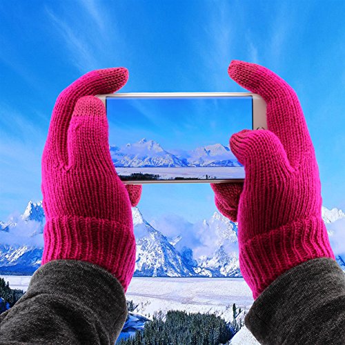 Preisvergleich Produktbild Touchscreen Handschuhe für Smartphones, Handys, Tablets … Winter Handschuhe Einheitsgrösse One Size ScorpioCover pink