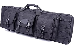 QMZDXH 140 CM/55 Inch Double Rifle Bag - Waffentasche Mit Schulterriemen Für Die Aufbewahrung Double Gewehre Mit Pouches Compartments Tactical Rifle Rucksack