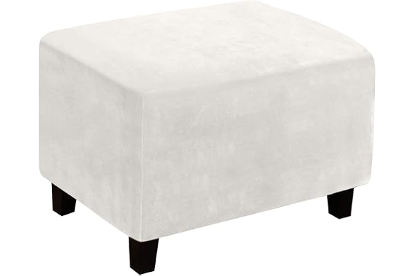 ele ELEOPTION Stretch ottomanskydd, fotpallskydd, spandex ottoman stretchöverdrag, avtagbar tvättbar ottomans pallskydd (X La