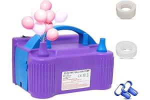 Electric Balloon Pump - HUIYOPU 600W Dual Nozzle Balloon Pump Electric - Portable Balloon Inflator Pump for Birthday, Party, Wedding, Activities and Festival Decorations