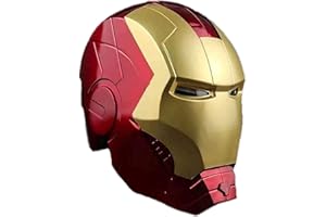 PRETAY Iron Man Casco Máscara Luminosa, Marvel Avengers Plástico Máscaras Faciales Máscaras Cascos Película De Halloween Cosplay Accesorios De Disfraces
