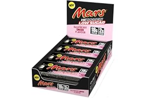 Mars Low Sugar High Protein Bar - Raspberry Smash (12x55g) Milk Chocolate Raspberry Flavour - Batony - Batony proteinowe
