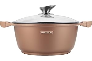 Royalty Line RL-GSM Casserole avec couvercle en verre, Noir 30 cm Noir