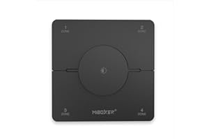 LIGHTEU®, Miboxer K0S-B - Panel giratorio de 4 zonas, control remoto con soporte magnético, temperatura de color, brillo regulable