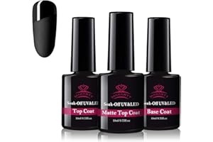 ‎MAKARTT Makartt Matte Top Coat und High Gloss Top Gel Coat Basislack-Set - Kein Wisch-Decklack, Gel-Nagellack Mattes Glanz-Finish und Langlebig