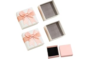 ATBUSS 2 sztuki w kształcie kokardy, pudełko prezentowe, eleganckie pudełko na biżuterię z pokrywką