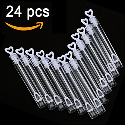 Seifenblasen Wedding Bubbles 24 pcs, Aodoor Seifenblasen für Hochzeiten Party, Geburtstag, Jubiläum (Keine Flüssigkeit)