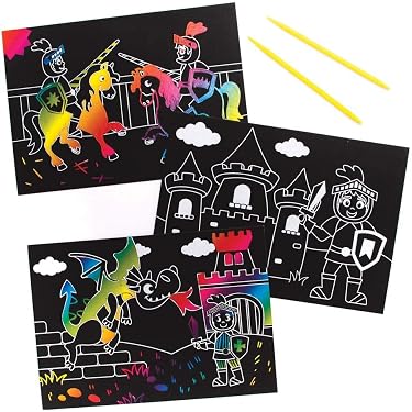 Cadres Photo à Gratter Arc-en-ciel - Lot De 8 Pour Activités Enfants