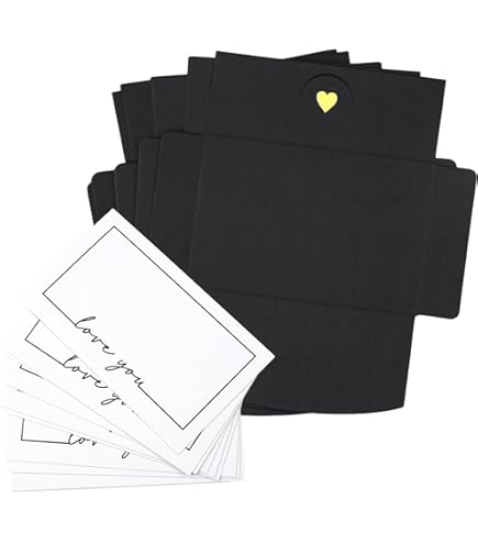 Pack Of 50 300gsm Cardboard Envelopes, Small Black, Letter