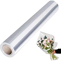 CHEPULA Transparante cadeaufolie, 43 cm x 30 m, heldere cellofaanfolie rol, 30 um dik cadeaupapier, transparante folie voor bloemen, geschenkmanden, bruiloft, snoepverpakking, Kerstmis CHEPULA Transparante cadeaufolie, 43 cm x 30 m, heldere cellofaanfolie rol, 30 um dik cadeaupapier, transparante folie voor bloemen, geschenkmanden, bruiloft, snoepverpakking, Kerstmis