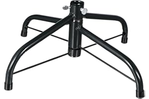 Angoily Soporte plegable para árbol de Navidad con patas de goma, soporte de metal para árboles de Navidad artificiales, decoración navideña (35 cm, diámetro 1,9 cm)