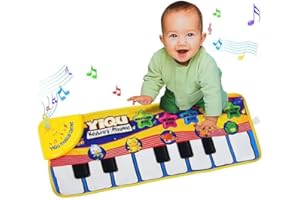 MONALDY Kids Piano Dance Mat - Musical Touch Play Mat With Keyboard for Toddlers and Children - Educational Instrument