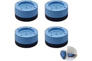FCQLFYF 4 Stück Vibrationsdämpfer,Vibration Dämpfer Pads,Universal Antivibrationsmatte,Gummi fußpolster,Für Waschmaschinen Und Trockner(Blau 3.5cm)