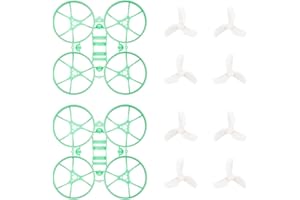 BETAFPV Meteor65 Pro 1S Brushless Whoop Frame Kit Green with 2 Sets 35mm 3-Blade Propeller 1.0mm Shaft White for 65mm Meteor65 Pro 1S Brushless Micro Racing Whoop Drone Quadcopter
