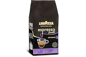 Lavazza, Espresso Barista Intenso, Café en Grains, 1 Kg, Idéal pour les Machines à Café Automatiques, Notes Aromatiques de Cacao et Boisées, Intensité 9/10, Torréfaction Moyenne