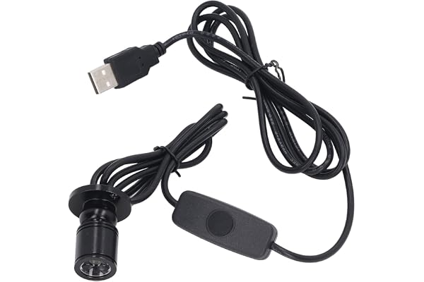 Mini Spot Light, Aluminium USB 5V Dimbar LED Spotlight med 6,6 Fot Kabel Litet Accentljus för Att Måla Tavlor Växter Smycken Showcase Modell Display Hyllor Under Skåp (Varmvitt ljus 3000K)