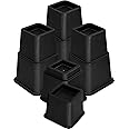 Utopia Bedding 8 Piece Premium Adjustable Furniture Risers (4 High & 4 ...