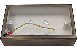 G&H BRASSWARE G&H 710AB 2 Gang Antique Bronze Surface Mounted Double 30mm Pattress Box