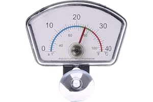 BELTI Acuario Termómetro Puntero Pecera Dial de Temperatura Ventosa Sumergible