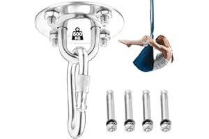 VDSOW Gancio per Soffitto, Supporto per Sacco da Boxe, Yoga e Amaca Fissaggio a Muro, Ancoraggio da Parete Allenamento in Sospensione Acciaio Inossidabile Trainer Mount, Capacità di Carico Fino a 500KG