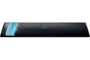 Razer Poggiapolsi ergonomico Pro - per tastiere di dimensioni standard (Cuscinetto con infusione di gel refrigerante, Base in gomma antiscivolo, Compatibile con tutte le tastiere full-size)